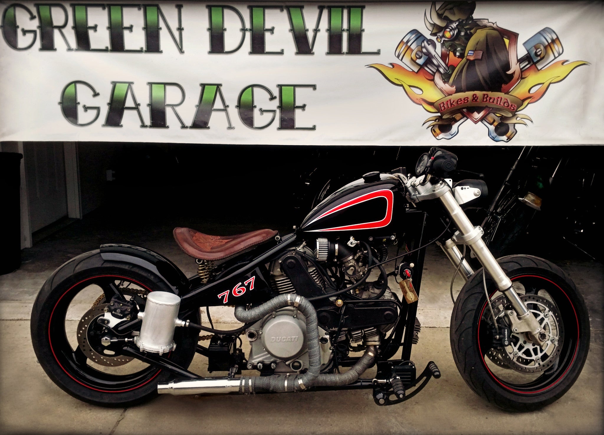 Ducati Bobber Green Devil Garage Virginia Beach